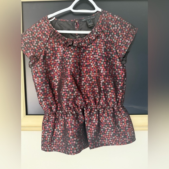 Marc by Marc Jacob’s: Blouse Polka Dot Metallic Peplum - Picture 2 of 5